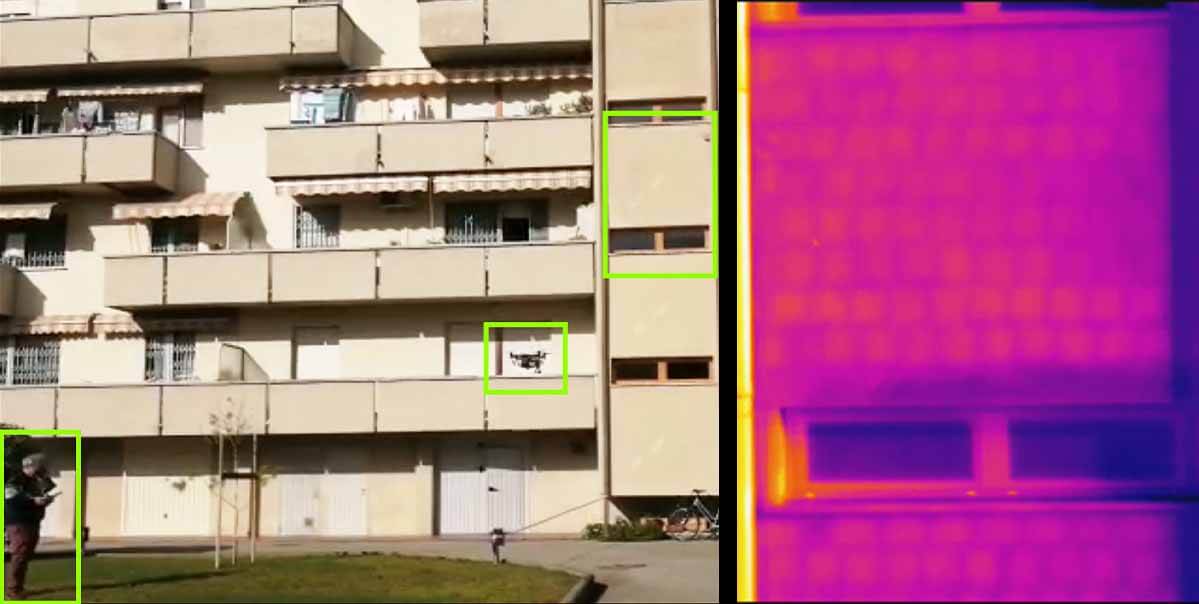 Analisi termografica con drone di immobile