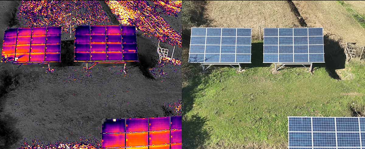 Termografia con drone per pannelli fotovoltaici