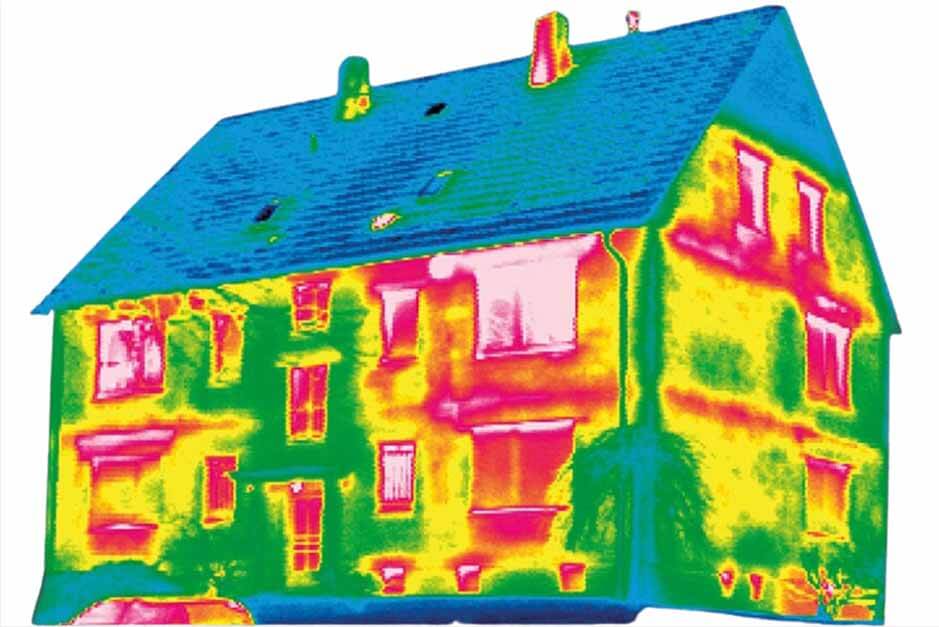 Termografia drone perdita termica edifici